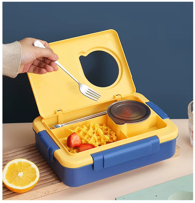 Stainless Steel Bento Lunch Box, 1.25L/1.4L Capacity, Multi-Compartment Design, Leak-Proof Container for Teens And Adults