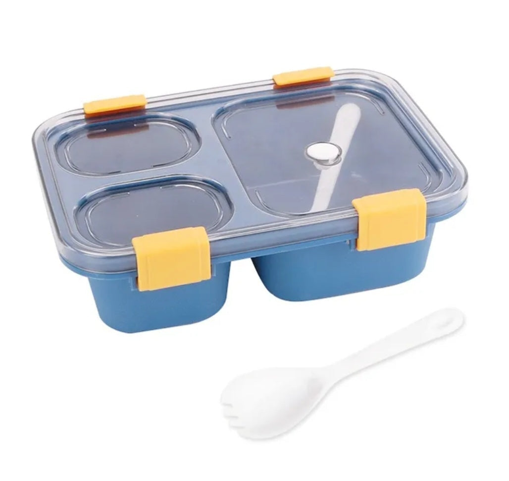 3x Lightweight Lunchbox Bento Style for Kids Adults Teens Office Picnic