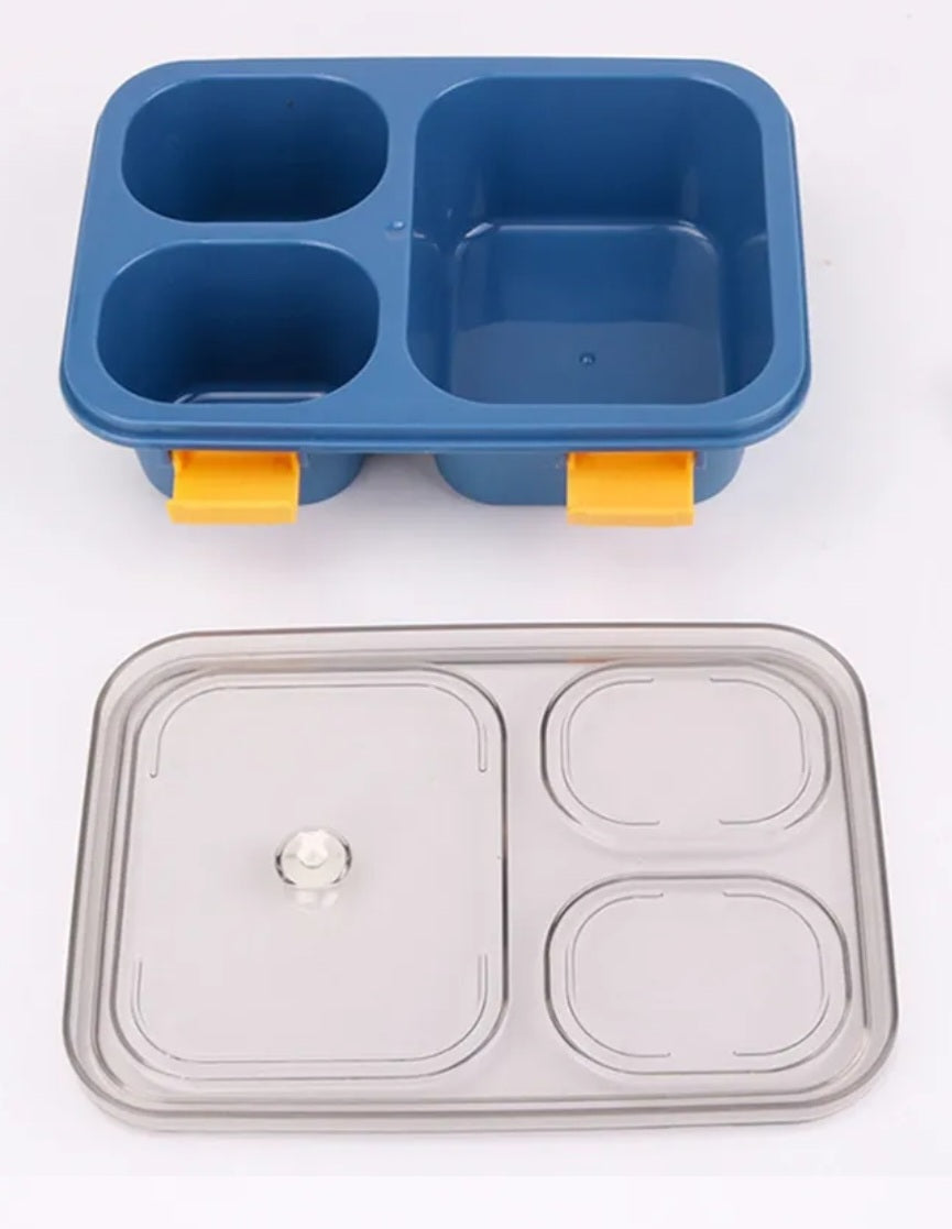 3x Lightweight Lunchbox Bento Style for Kids Adults Teens Office Picnic
