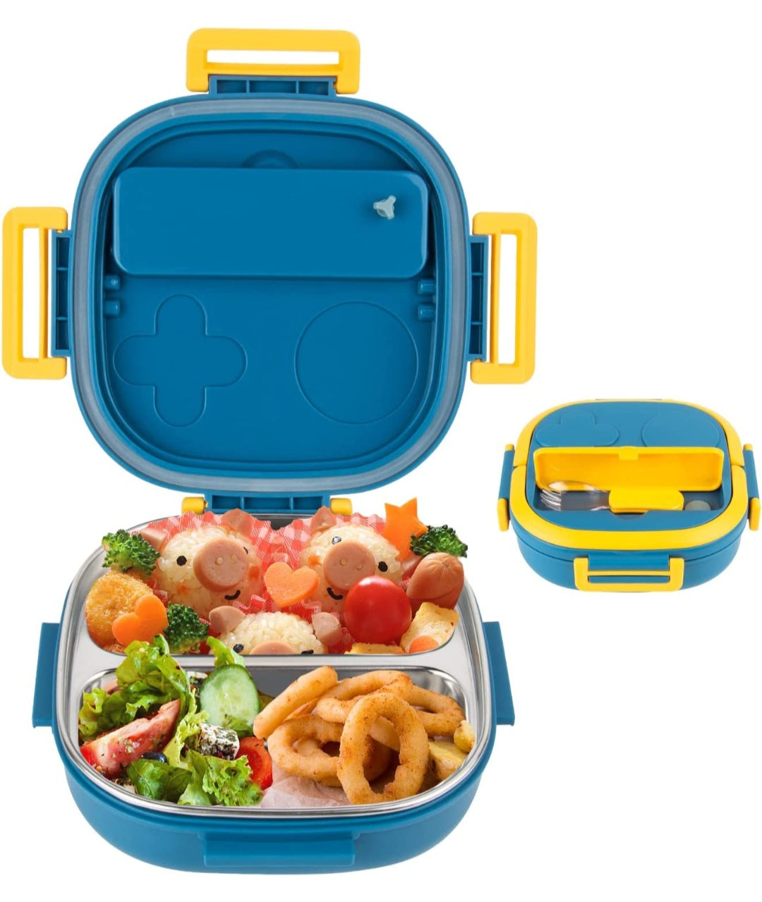 Stainless steel kids bento lunchbox 2/3 compartment, BPA-free material