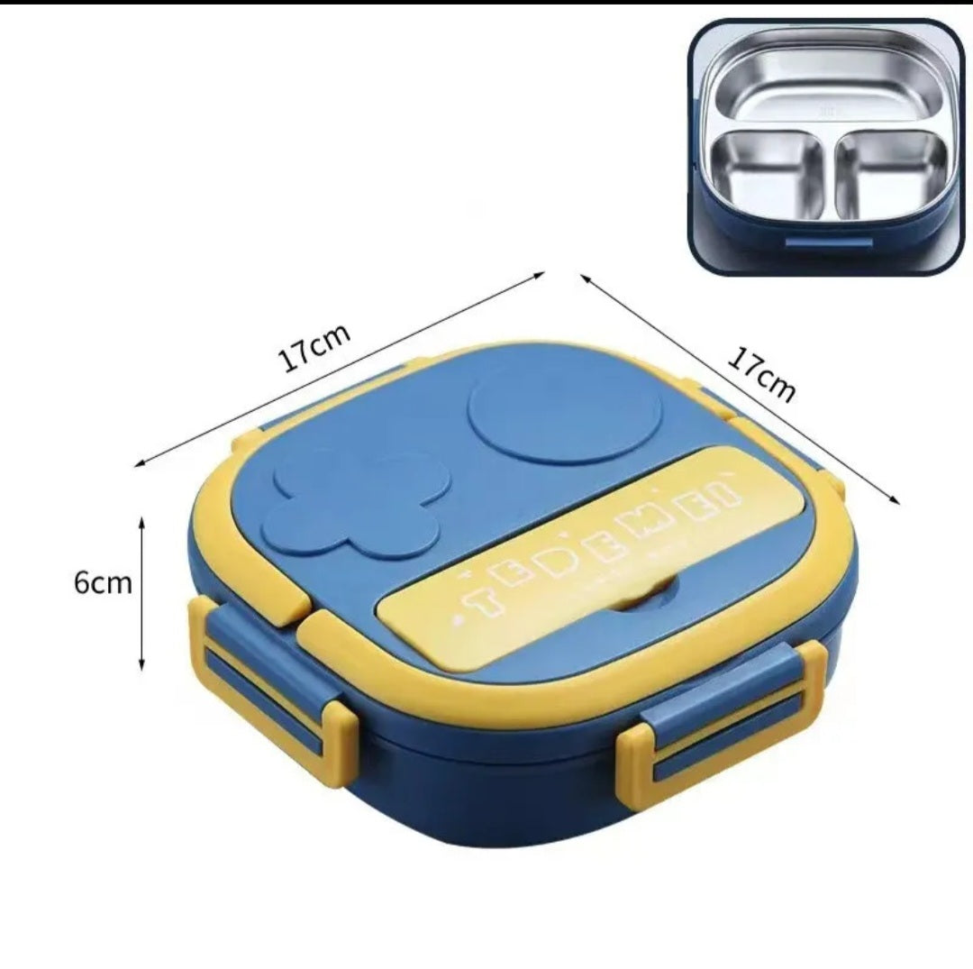 Stainless steel kids bento lunchbox 2/3 compartment, BPA-free material
