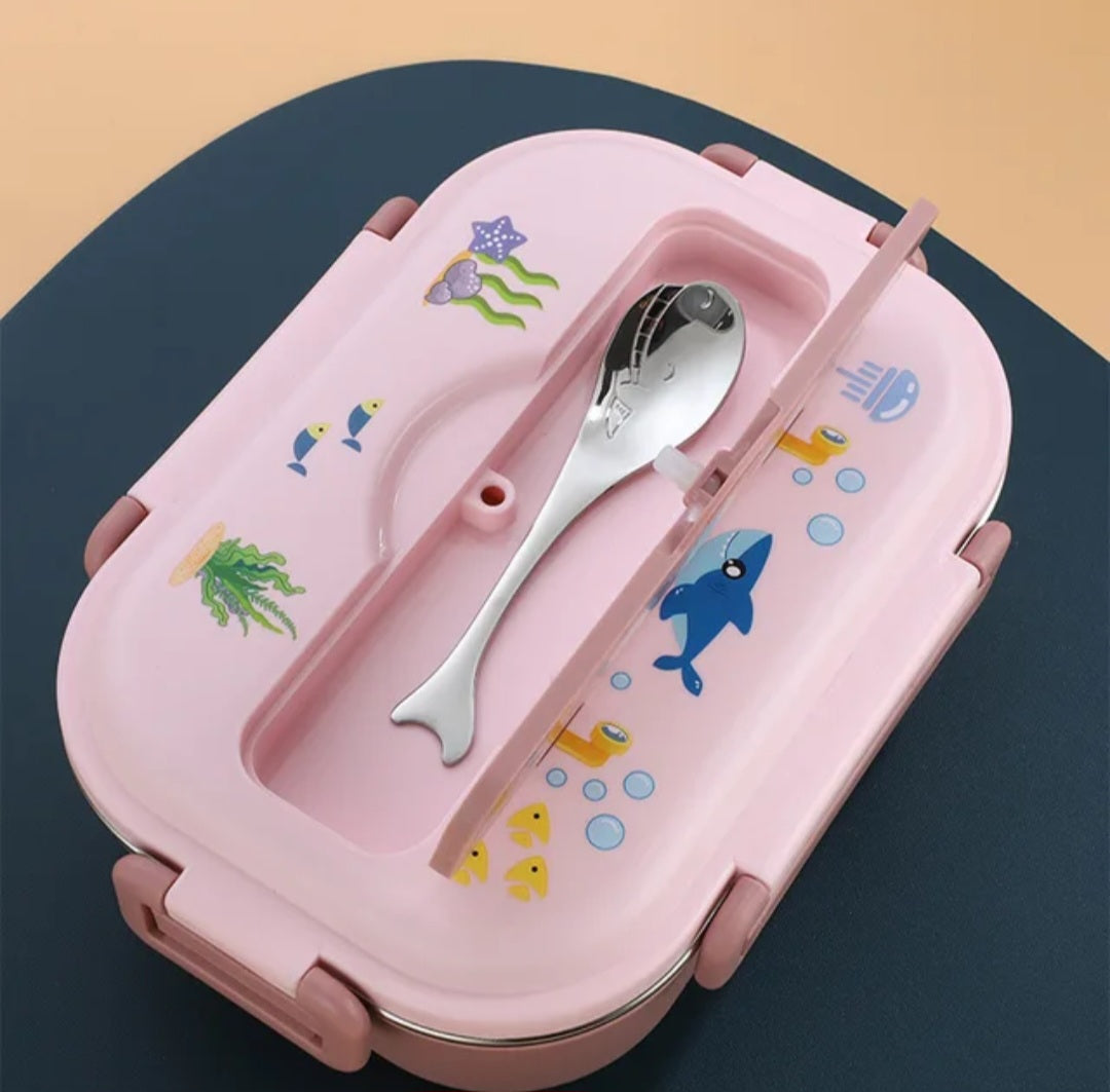 Stainless Steel Bento Lunch Box for Kids- comes with Soup Bowl and spoon