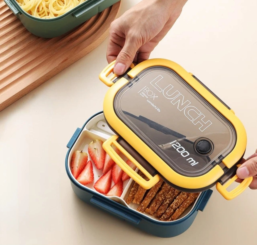 2 Layer Lunch Box Microwave Bento Lunch Box For Kids Adult Food Container Storage Box