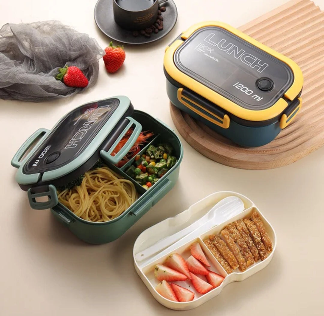 2 Layer Lunch Box Microwave Bento Lunch Box For Kids Adult Food Container Storage Box