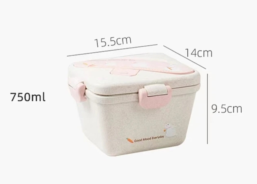 3x Wheatstraw Echo friendly Snackbox/Lunchbox