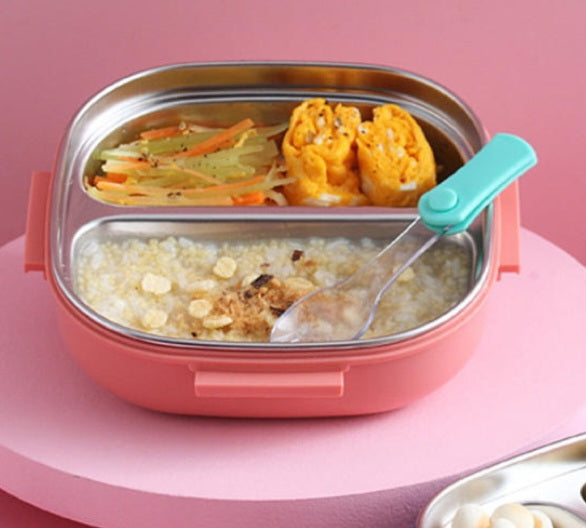 Stainless steel kids bento lunchbox 3 compartments