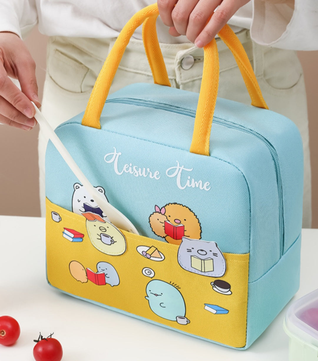 LUNCH BAG 3D DESIGN CARTOON ANIMAL INSULATED, WATERPROOF FOR KIDS, SCHOOL PICNIC