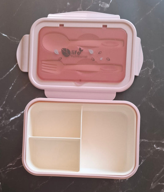 3 Compartment Lunchbox Food Container Set Bento Storage Box For Kids Adults Picnic Office